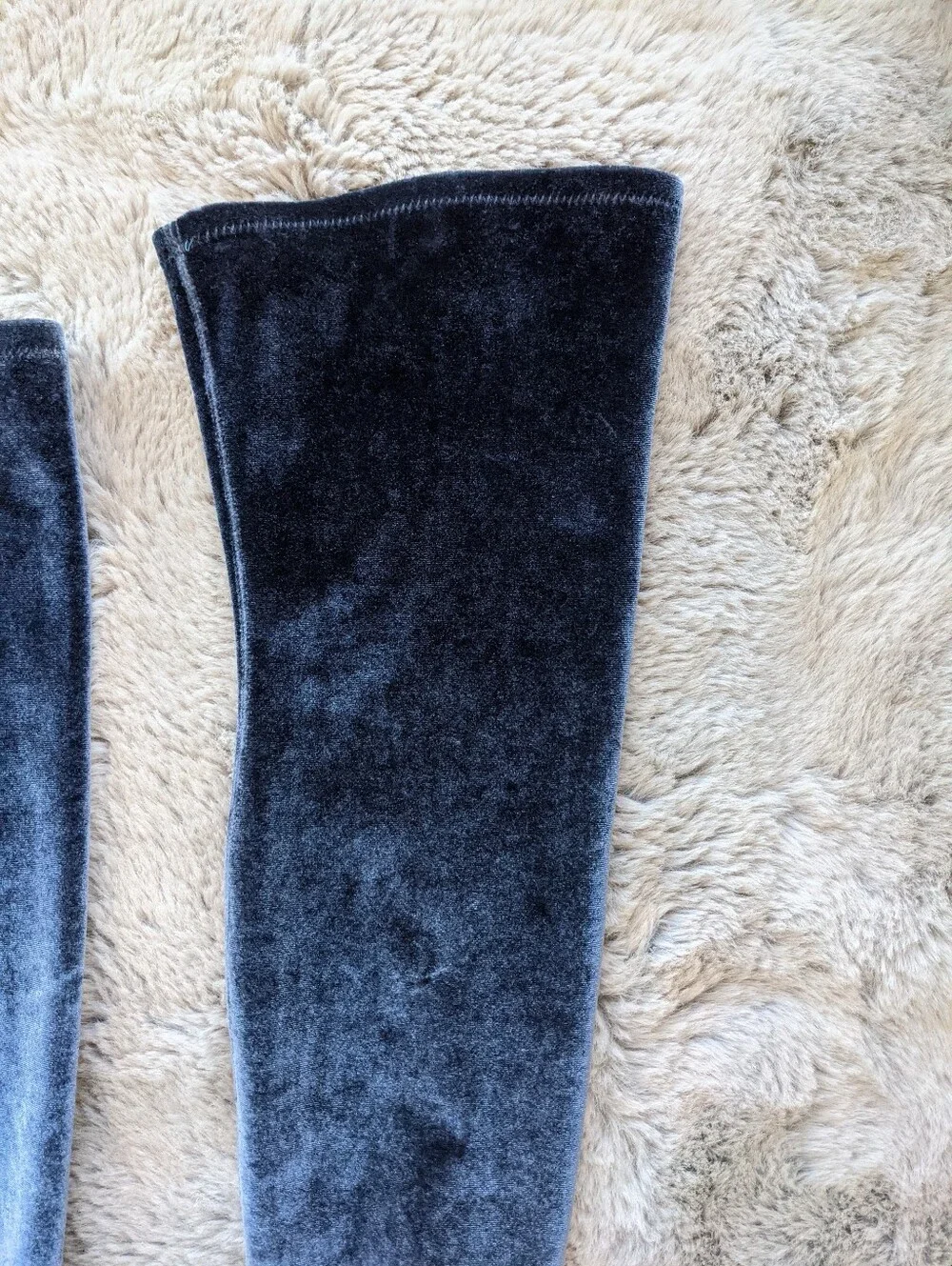 RENE CAOVILLA Swarovski Crystals Over Knee Velvet Boots 39